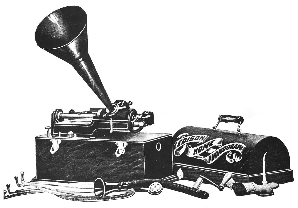 Fonógrafo: Em 1877, um cilindro de estanho guardou uma voz pela primeira vez; meio século depois, o disco e o rádio o aposentaram.